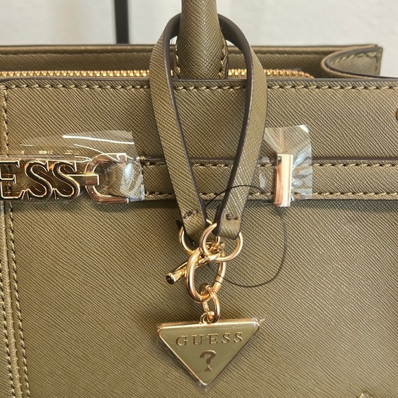 Guess | Olive Satchel w/Iconic Logo Bag Charm - Picture 8 of 16